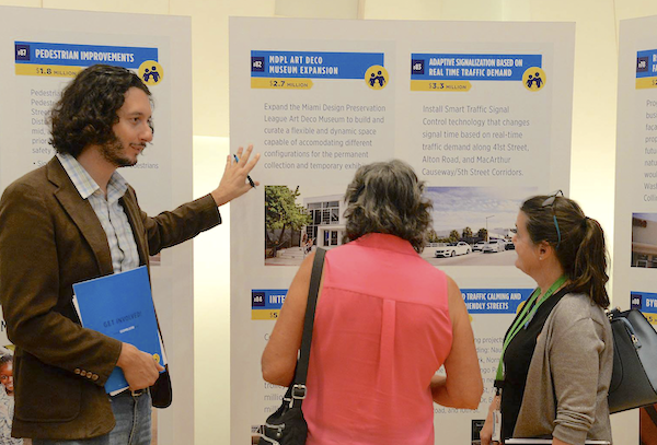 Above: Daniel at the 2018 GO Bond public meetings, promoting the MDPL Art Deco Museum Expansion, which was later approved by voters with overwhelming support.